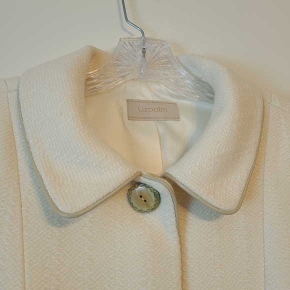 Lizpalm | Women's Cream Pea Coat (Size Medium) - Picture 3 of 15